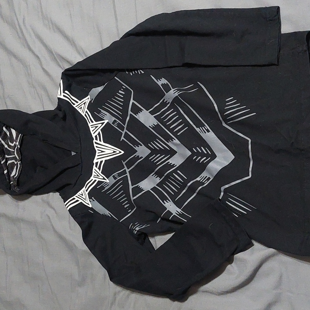 Black panther hooded long sleeve